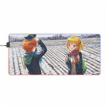 Load image into Gallery viewer, Hinata Shouyou &amp; Yachi Hitoka RGB LED Mouse Pad (Desk Mat)
