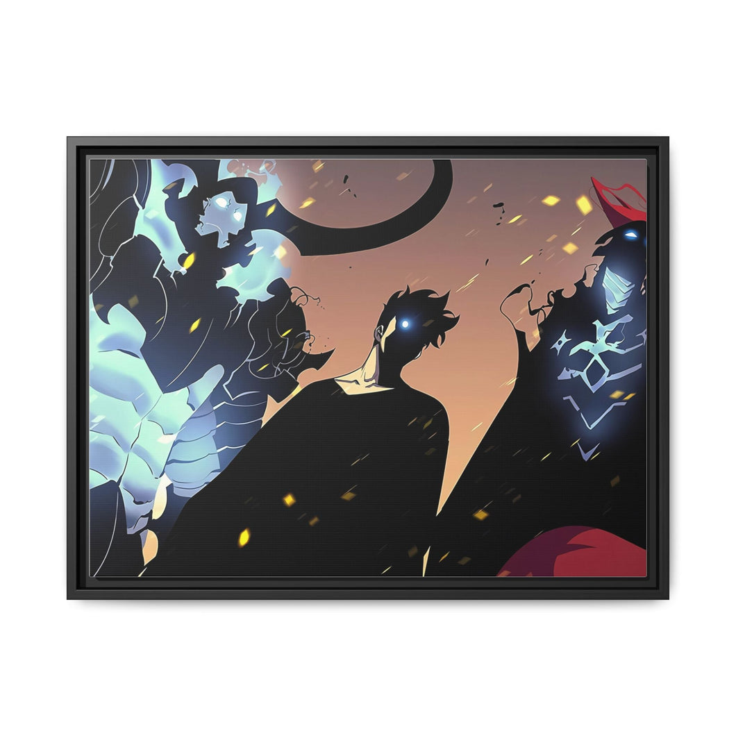 Anime Solo Leveling Canvas Framed Art Print