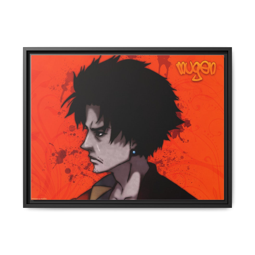 Anime Samurai Champloor Canvas Framed Art Print