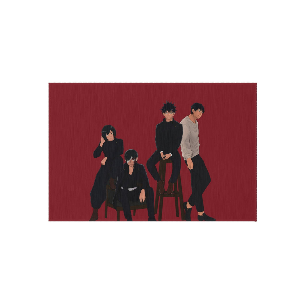 Toji Fushiguro Maki Zenin and Megumi Fushiguro Rug