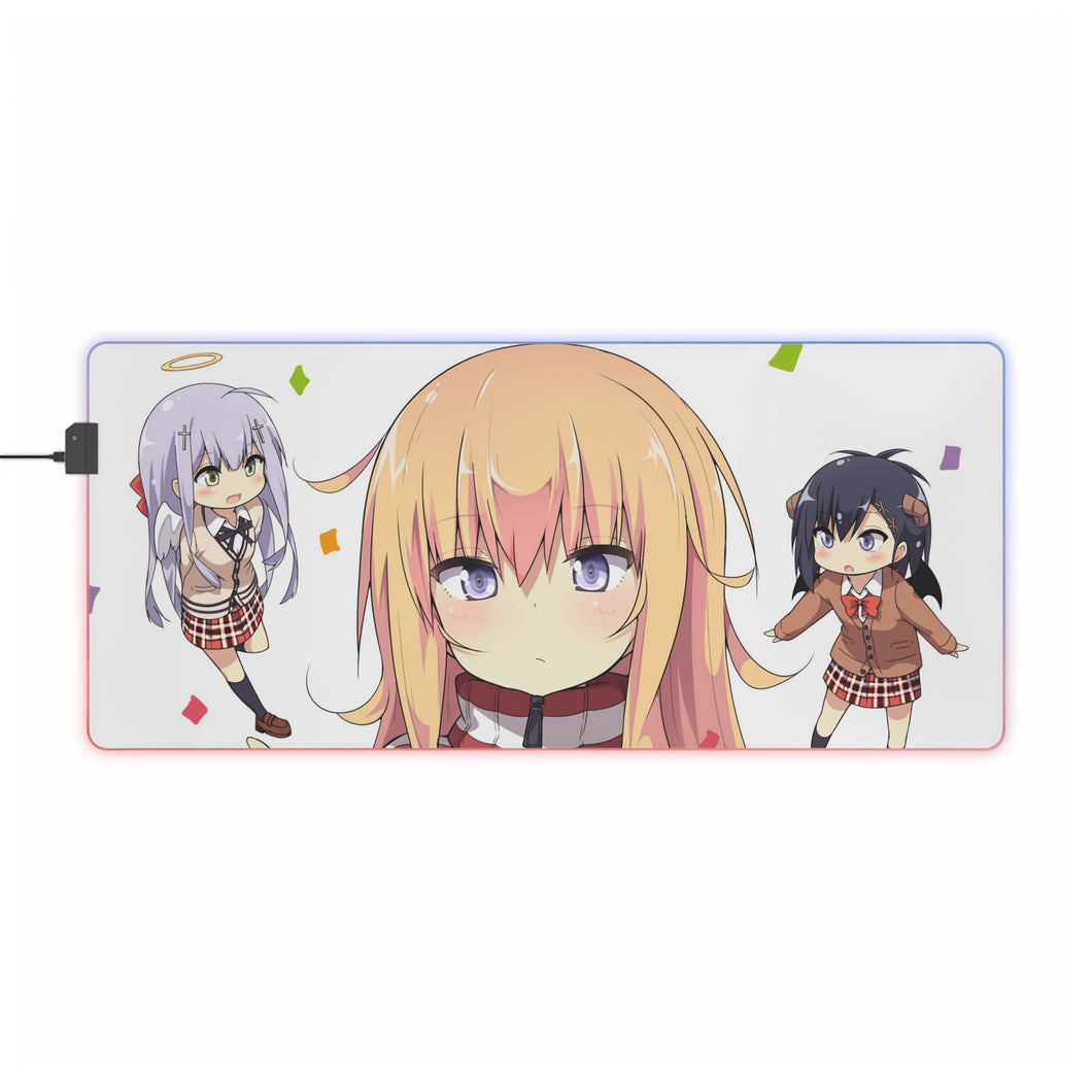 Gabriel DropOut Gabriel Tenma White, Vignette Tsukinose April, Raphiel Shiraha Ainsworth RGB LED Mouse Pad (Desk Mat)