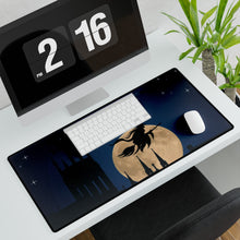 Load image into Gallery viewer, Witch on her Broomstick Flying over the City with a Full Moon Mouse Pad (Desk Mat)
