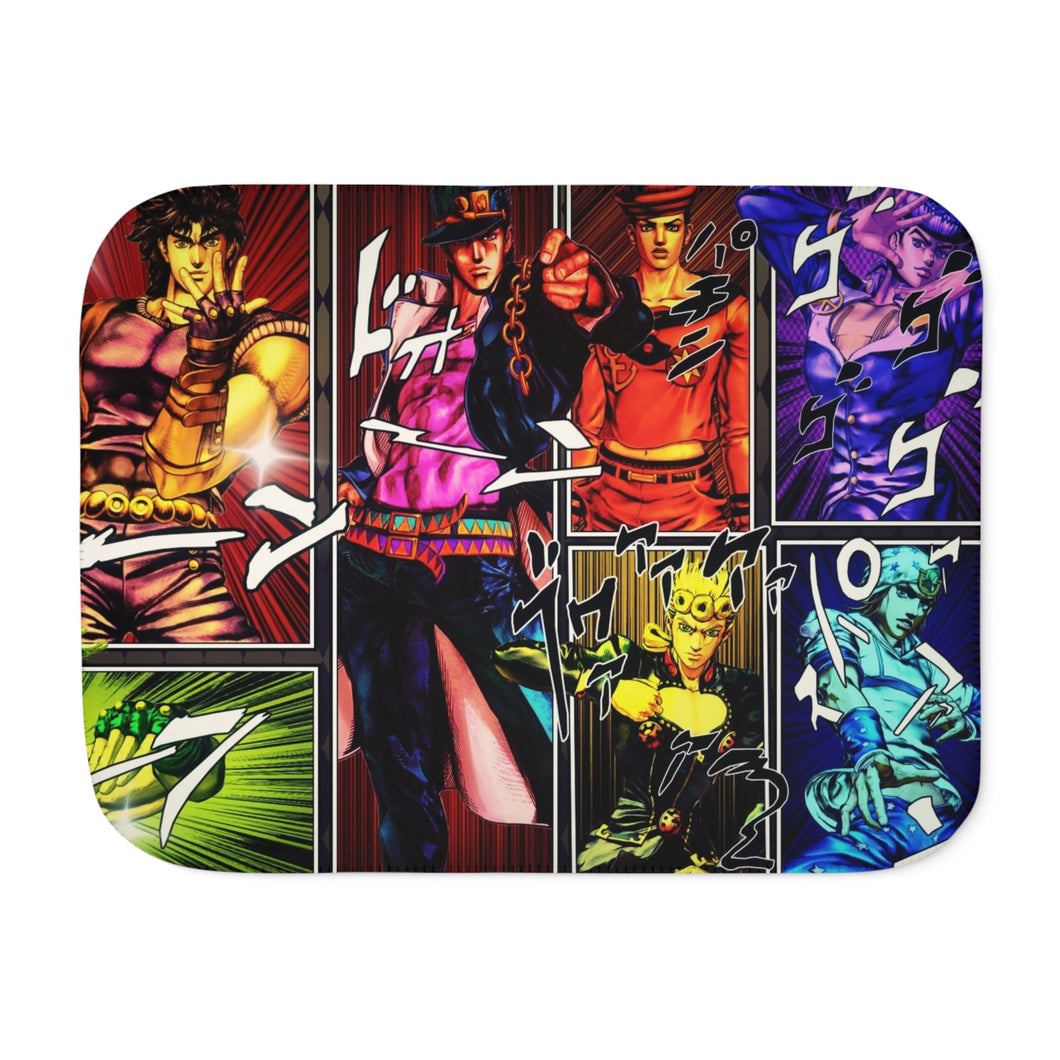 Anime Jojo's Bizarre Adventure Sherpa Blanket