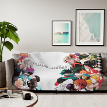 Load image into Gallery viewer, The Villains Vs The Heroes Sherpa Blanket
