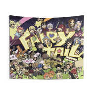 Fairy Tail Natsu Dragneel, Erza Scarlet, Gray Fullbuster, Lucy Heartfilia, Happy Indoor Wall Tapestry