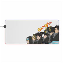 Load image into Gallery viewer, Fire Force Shinra Kusakabe, Iris, Arthur Boyle, Maki Oze, Akitaru Oubi RGB LED Mouse Pad (Desk Mat)

