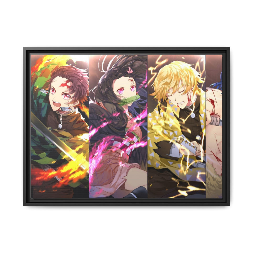 Anime Demon Slayer: Kimetsu no Yaiba Canvas Framed Art Print