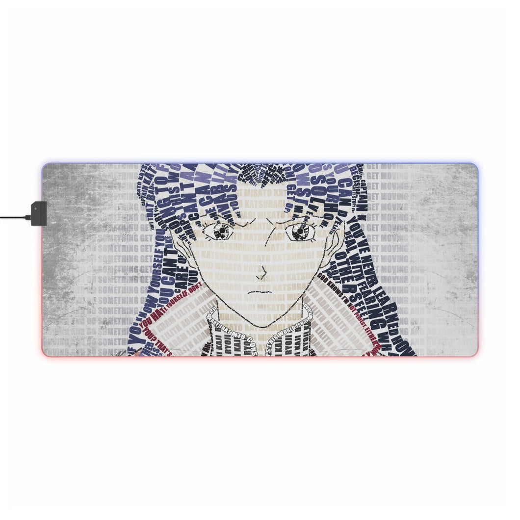 Neon Genesis Evangelion Misato Katsuragi RGB LED Mouse Pad (Desk Mat)