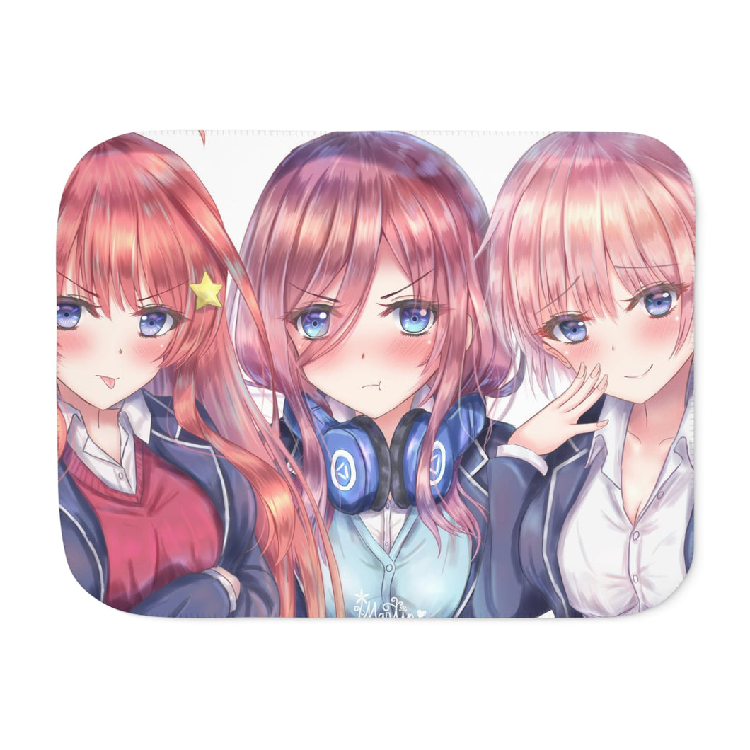 The Quintessential Quintuplets Miku Nakano, Itsuki Nakano, Nino Nakano, Yotsuba Nakano, Ichika Nakano Sherpa Blanket