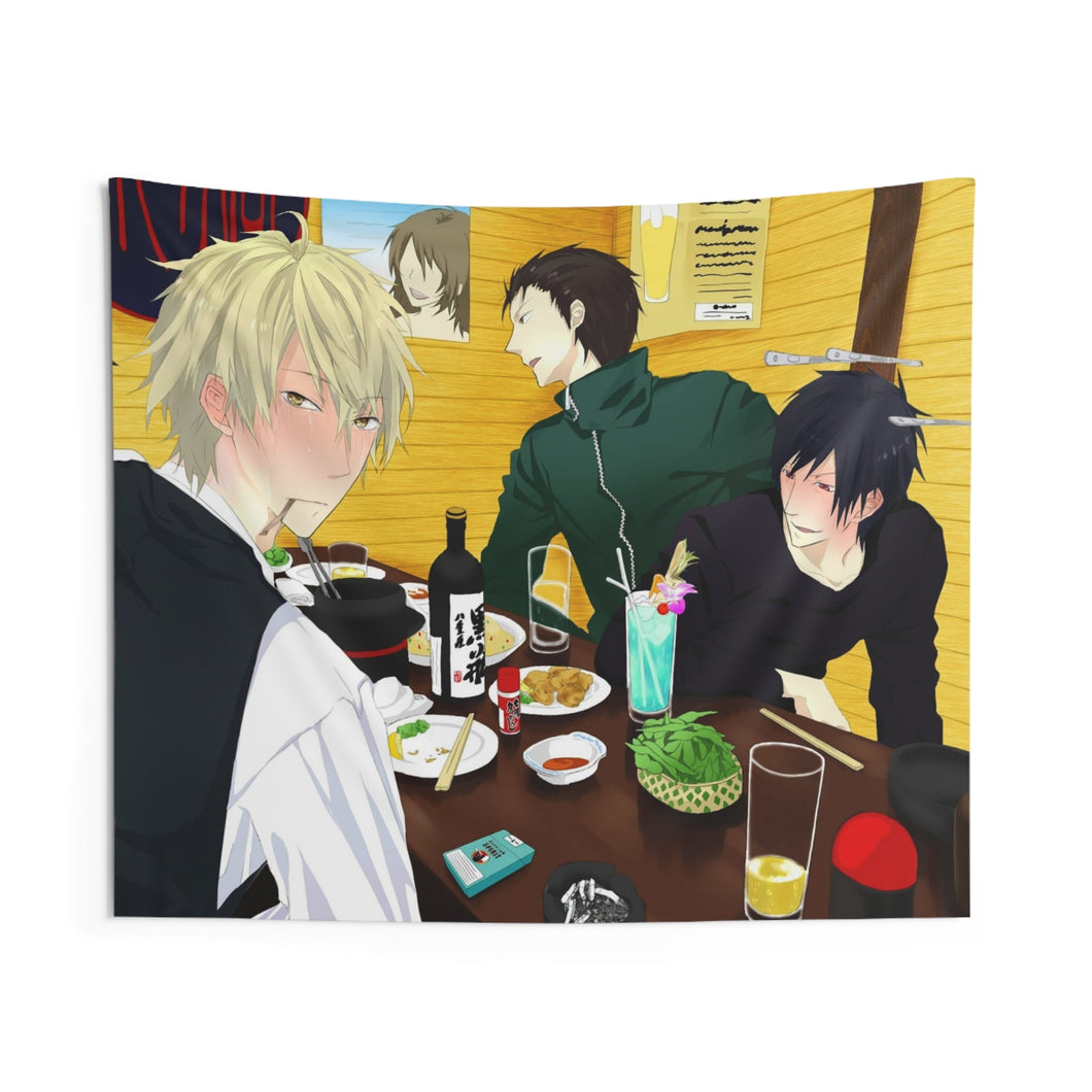 Durarara!! Izaya Orihara, Shizuo Heiwajima, Shinra Kishitani Indoor Wall Tapestry