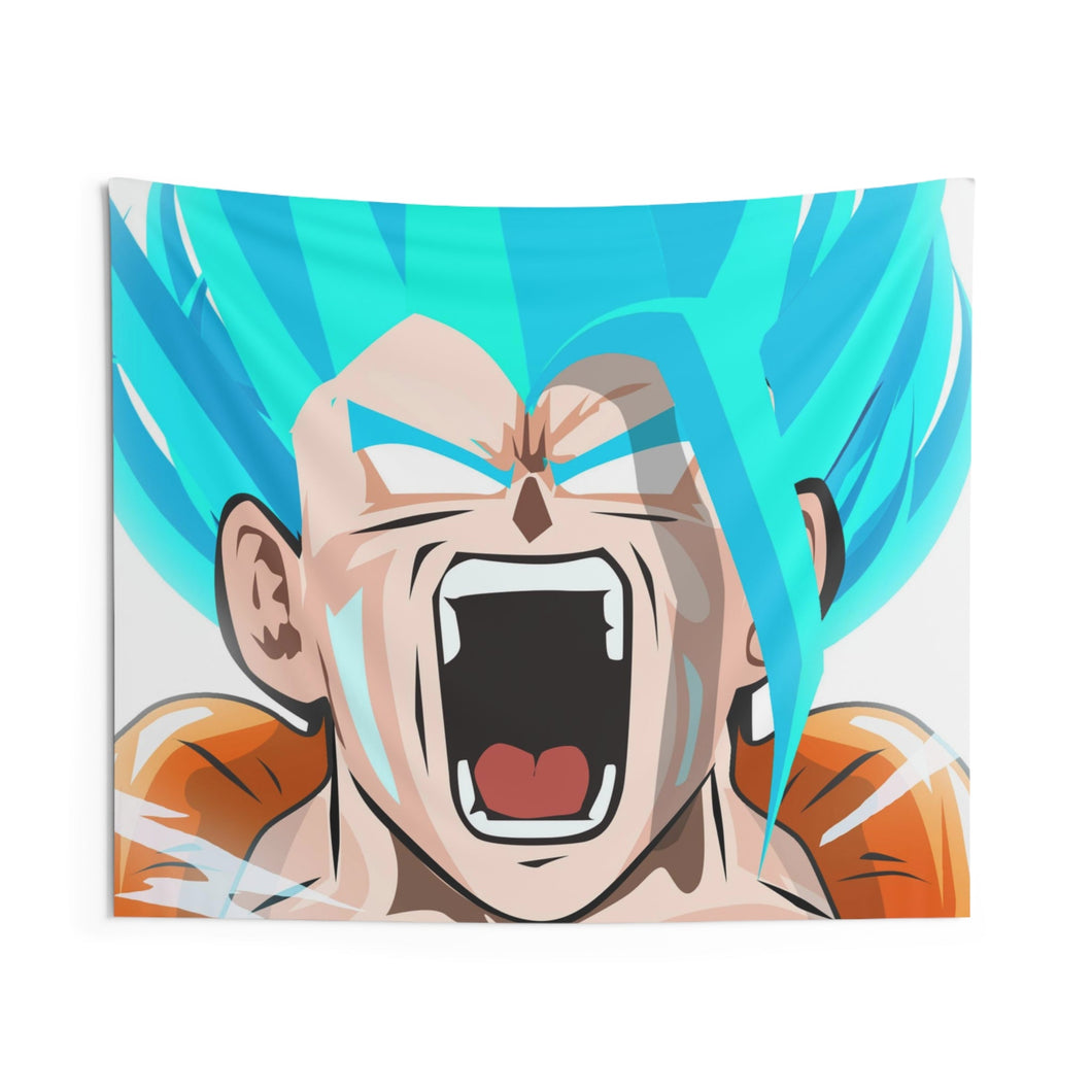 Vegito (Dragon Ball),Super Saiyan Blue Indoor Wall Tapestry