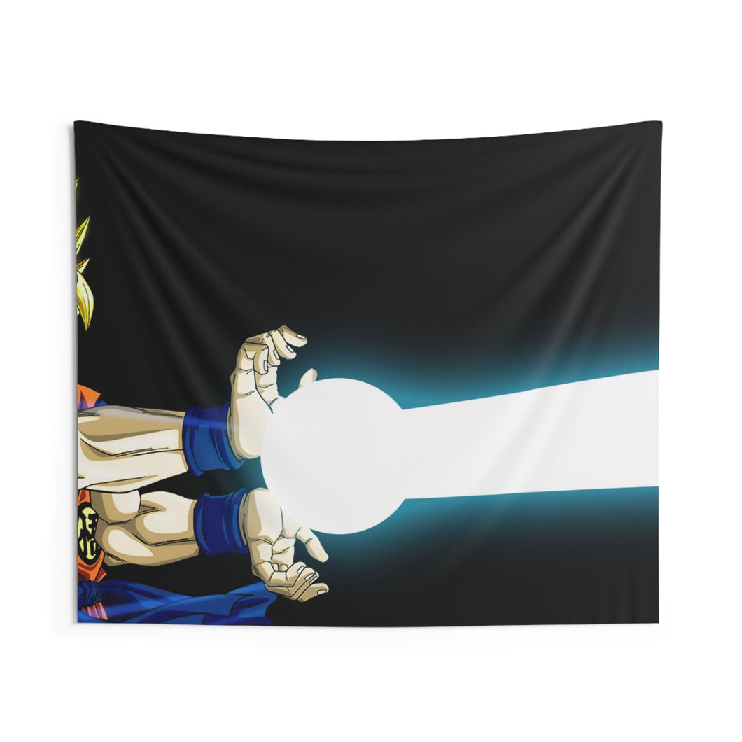 Goku's Kamehameha Wave Indoor Wall Tapestry