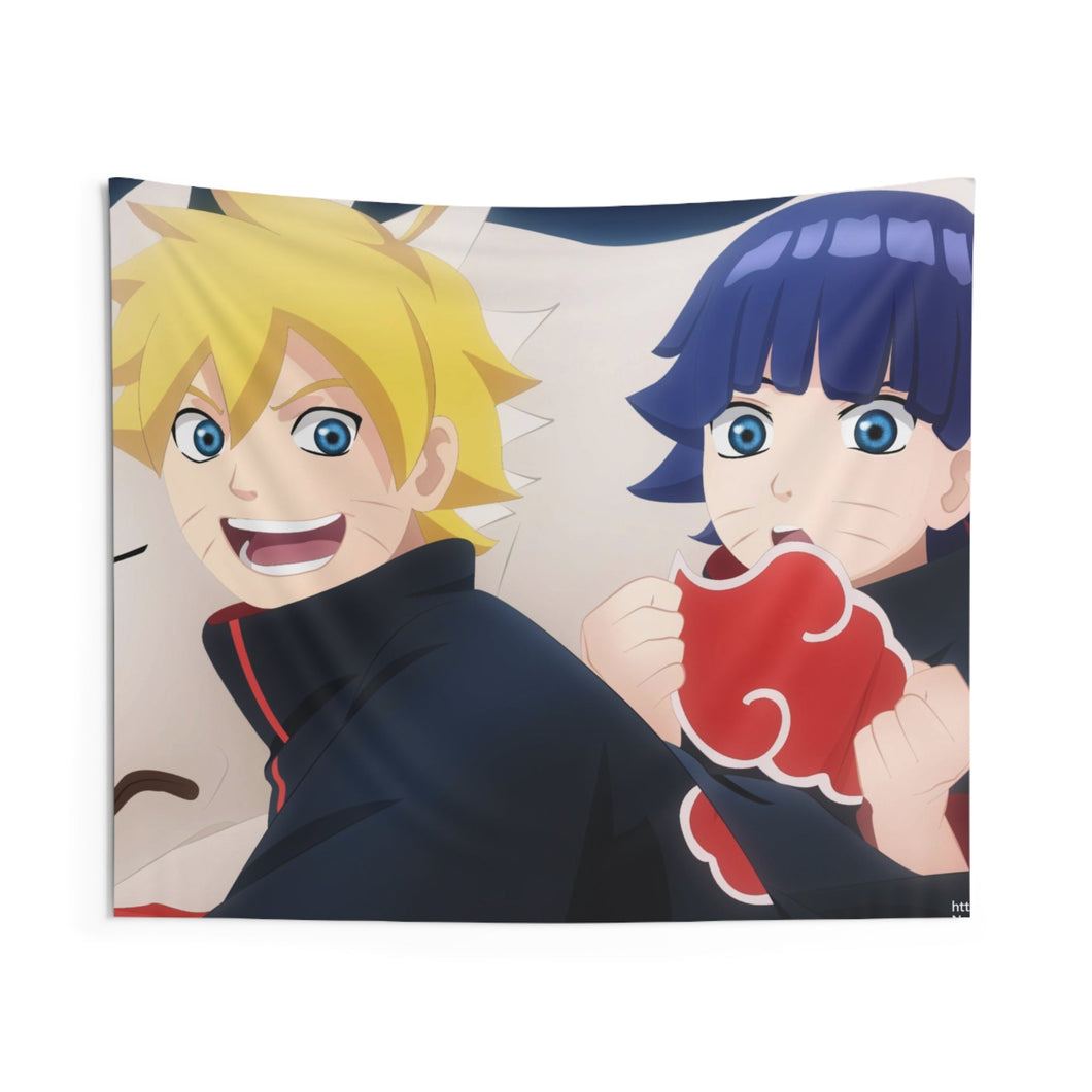 Boruto, Himawari & Akamaru Indoor Wall Tapestry
