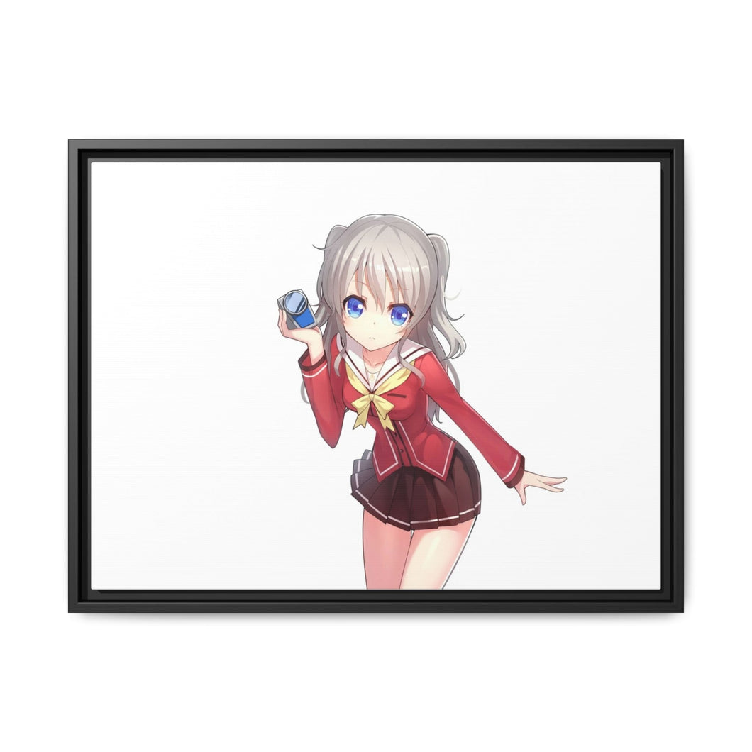 Nao Tomori With her camera Canvas Framed Art Print