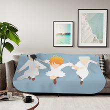Load image into Gallery viewer, The Promised Neverland Ray, Norman, Emma Sherpa Blanket
