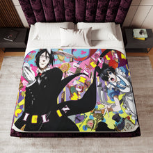 Load image into Gallery viewer, Black Butler Sherpa Blanket
