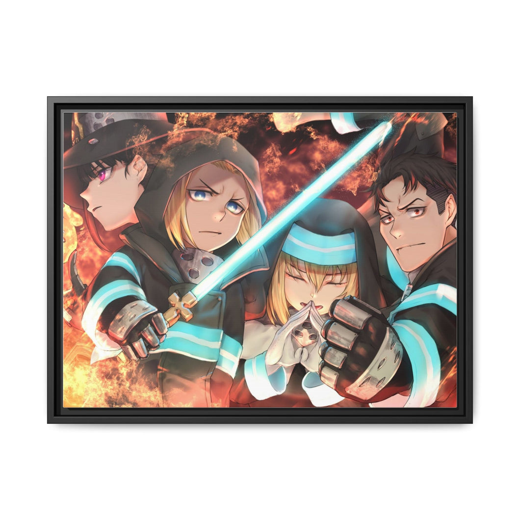Anime Fire Force Canvas Framed Art Print