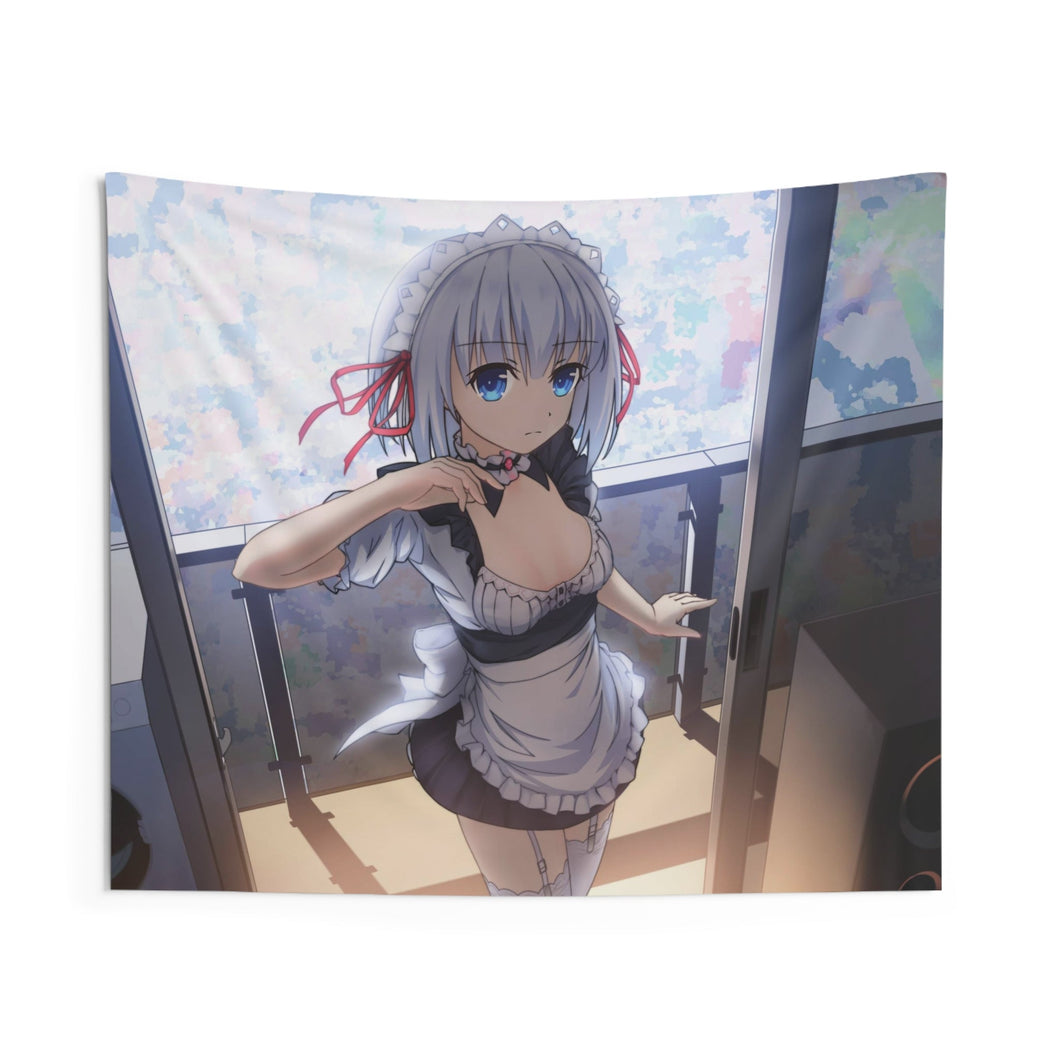 Origami Tobiichi in a maid outfit Indoor Wall Tapestry