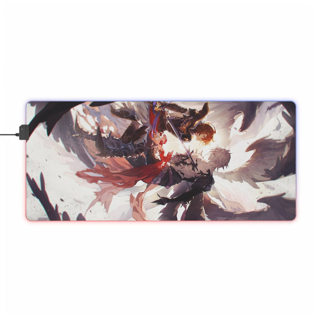 Granblue Fantasy Granblue Fantasy, Lucilius, Sandalphon RGB LED Mouse Pad (Desk Mat)