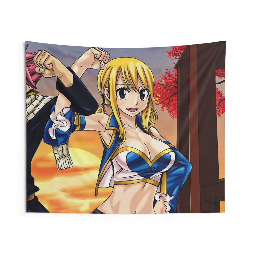 Fairy Tail Natsu Dragneel, Lucy Heartfilia Indoor Wall Tapestry
