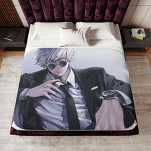 Load image into Gallery viewer, Satoru Gojo Sherpa Blanket
