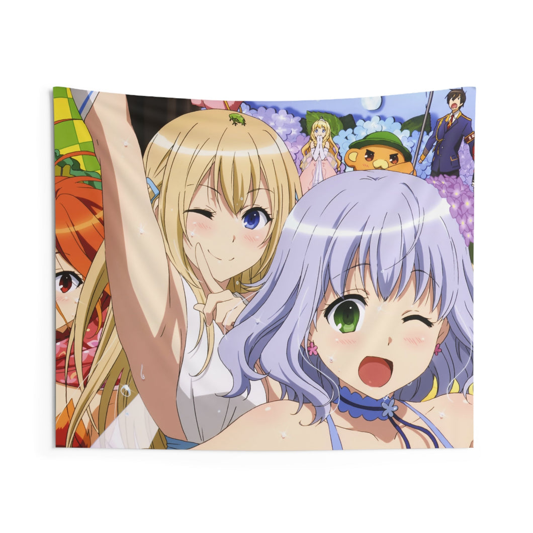Amagi Brilliant Park Isuzu Sento, Seiya Kanie, Latifa Fleuranza, Sylphy, Moffle Indoor Wall Tapestry