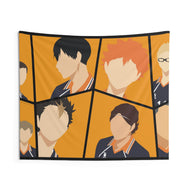 Daichi Sawamura Kei Tsukishima Shōyō Hinata Tadashi Yamaguchi and Yū Nishinoya Indoor Wall Tapestry