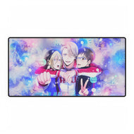 Yuri!!! On Ice Victor Nikiforov, Yuri Plisetsky, Yuuri Katsuki Mouse Pad (Desk Mat)