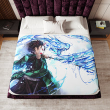 Load image into Gallery viewer, Demon Slayer: Kimetsu no Yaiba Sherpa Blanket
