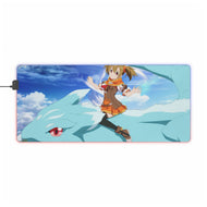 Silica riding an adult Pina RGB LED Mouse Pad (Desk Mat)