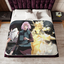 Load image into Gallery viewer, Team 7: Sasuke,Sakura and Naruto Sherpa Blanket
