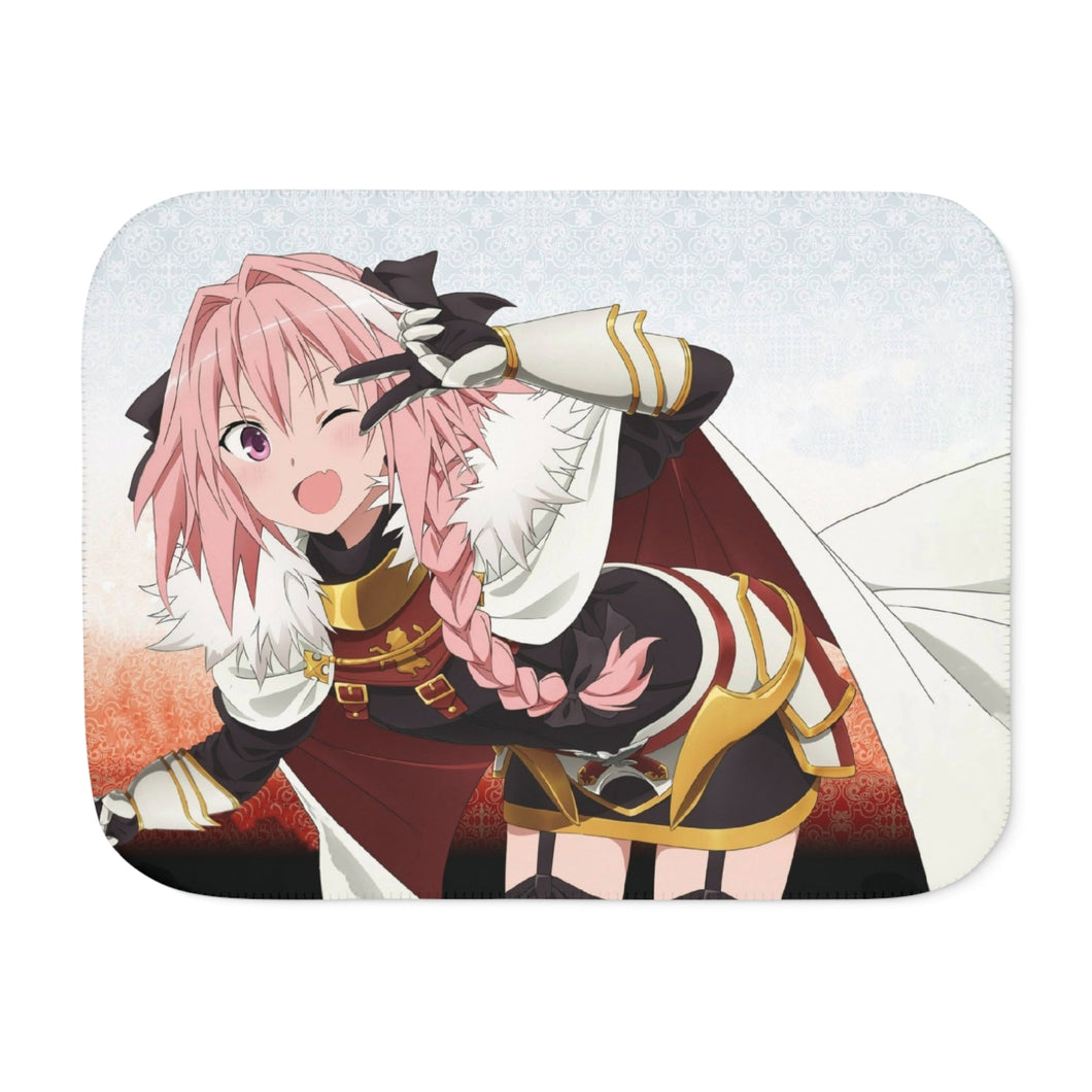 Rider of Black Sherpa Blanket