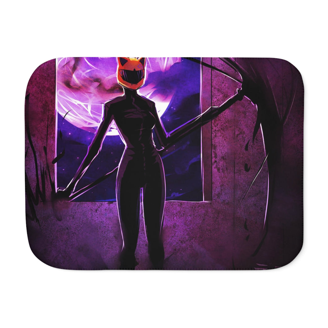 Celty in Moonlight Sherpa Blanket