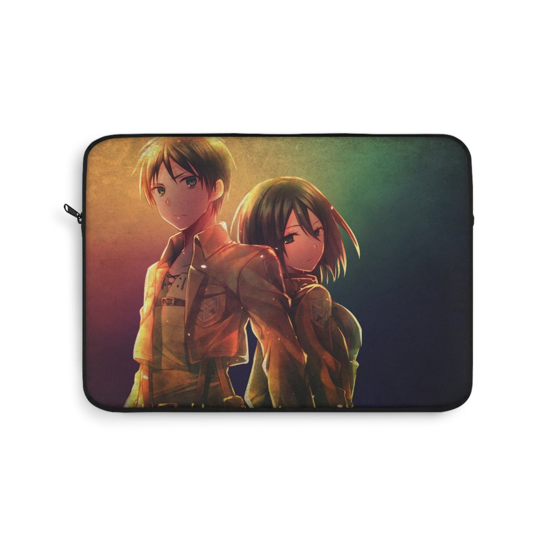 Eren Yeager and Mikasa Ackerman Laptop Sleeve