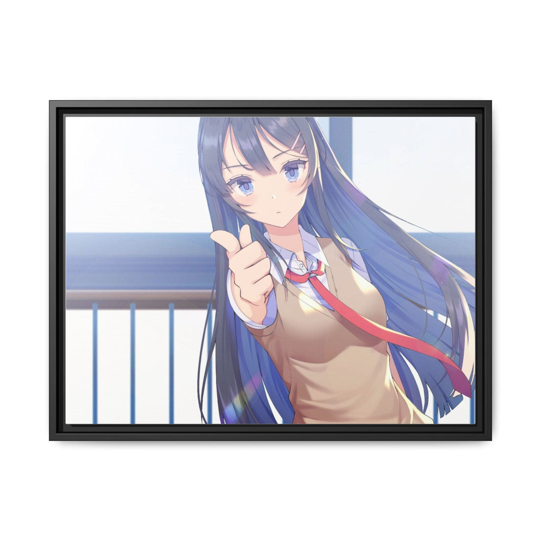 Mai Sakurajima Canvas Framed Art Print