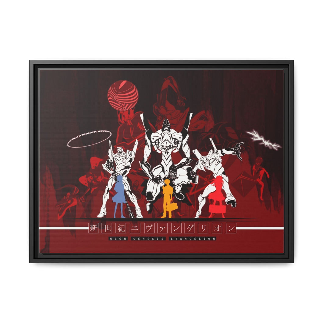 Anime Neon Genesis Evangelion Canvas Framed Art Print