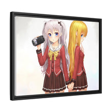 Load image into Gallery viewer, Nao Tomori and Yusa Nishimori holding hands Canvas Framed Art Print
