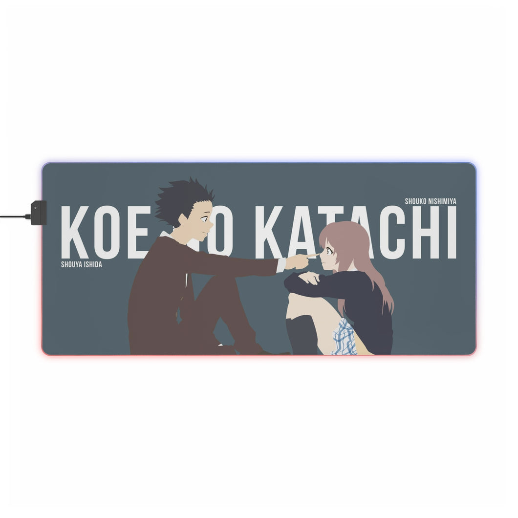Koe No Katachi Shouko Nishimiya, Shouya Ishida RGB LED Mouse Pad (Desk Mat)