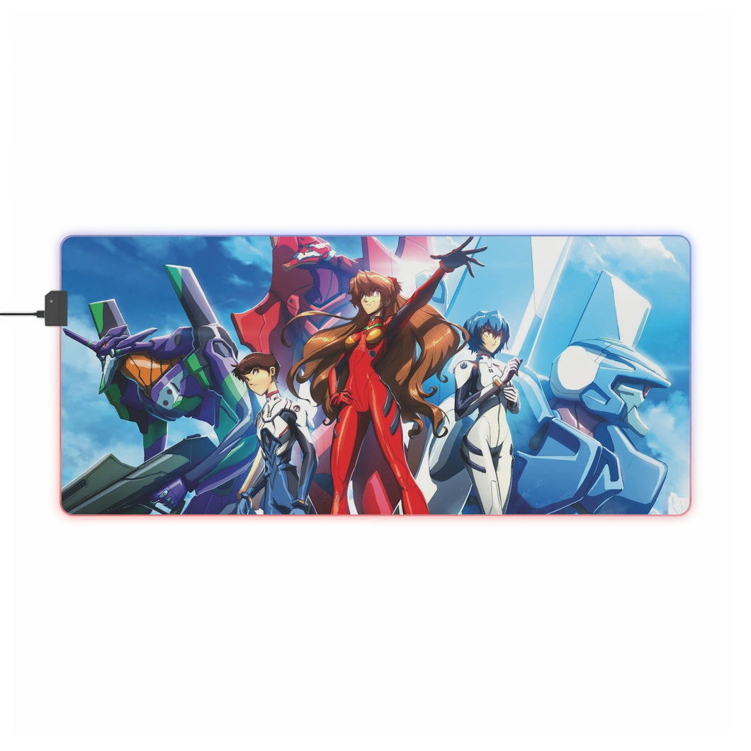 Neon Genesis Evangelion Shinji Ikari, Rei Ayanami RGB LED Mouse Pad (Desk Mat)