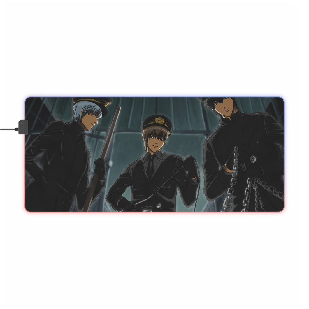 Gintama Gintoki Sakata, Toushirou Hijikata, Okita Sougo RGB LED Mouse Pad (Desk Mat)
