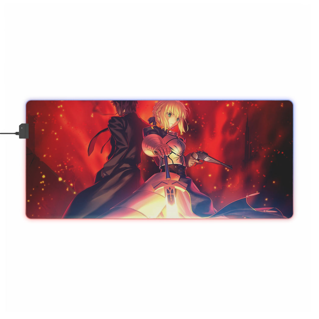 Fate/Grand Order Saber RGB LED Mouse Pad (Desk Mat)
