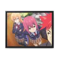 Shokugeki no Soma Erina Nakiri, Soma Yukihira and Hisako Arato Canvas Framed Art Print