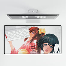 Load image into Gallery viewer, Makise and Mayuri Drunken Duo Mouse Pad (Desk Mat)
