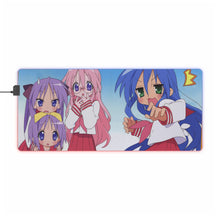 Load image into Gallery viewer, Lucky Star Konata Izumi, Kagami Hiiragi, Tsukasa Hiiragi, Miyuki Takara RGB LED Mouse Pad (Desk Mat)

