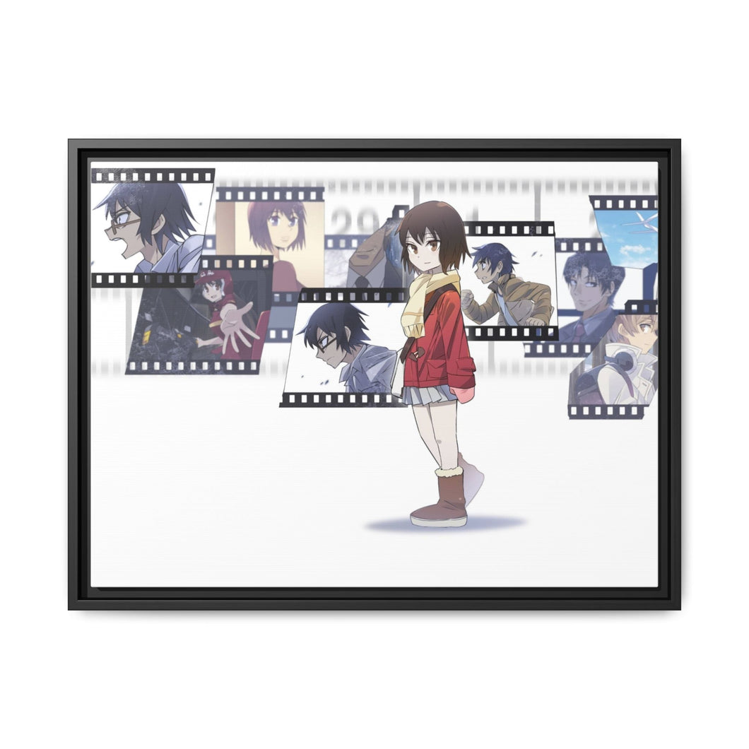 Anime ERASED Canvas Framed Art Print