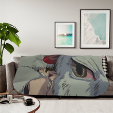 Load image into Gallery viewer, Anime Princess Mononoker Sherpa Blanket
