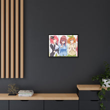 Load image into Gallery viewer, The Quintessential Quintuplets Miku Nakano, Itsuki Nakano, Nino Nakano, Yotsuba Nakano, Ichika Nakano Canvas Framed Art Print
