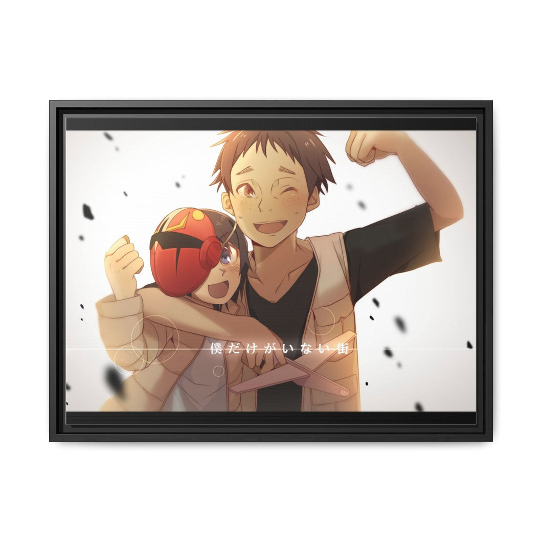 Anime ERASED Canvas Framed Art Print