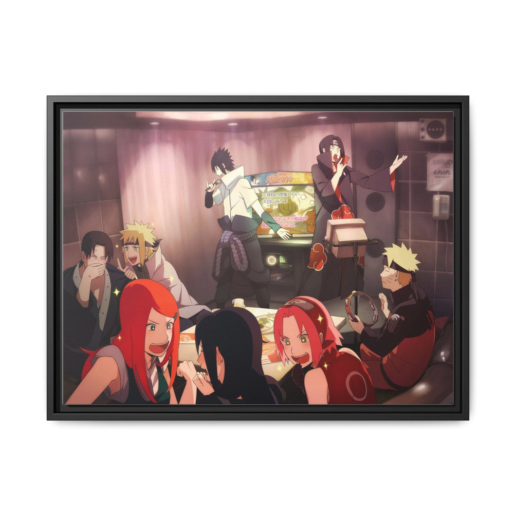 Karaoke time! Canvas Framed Art Print