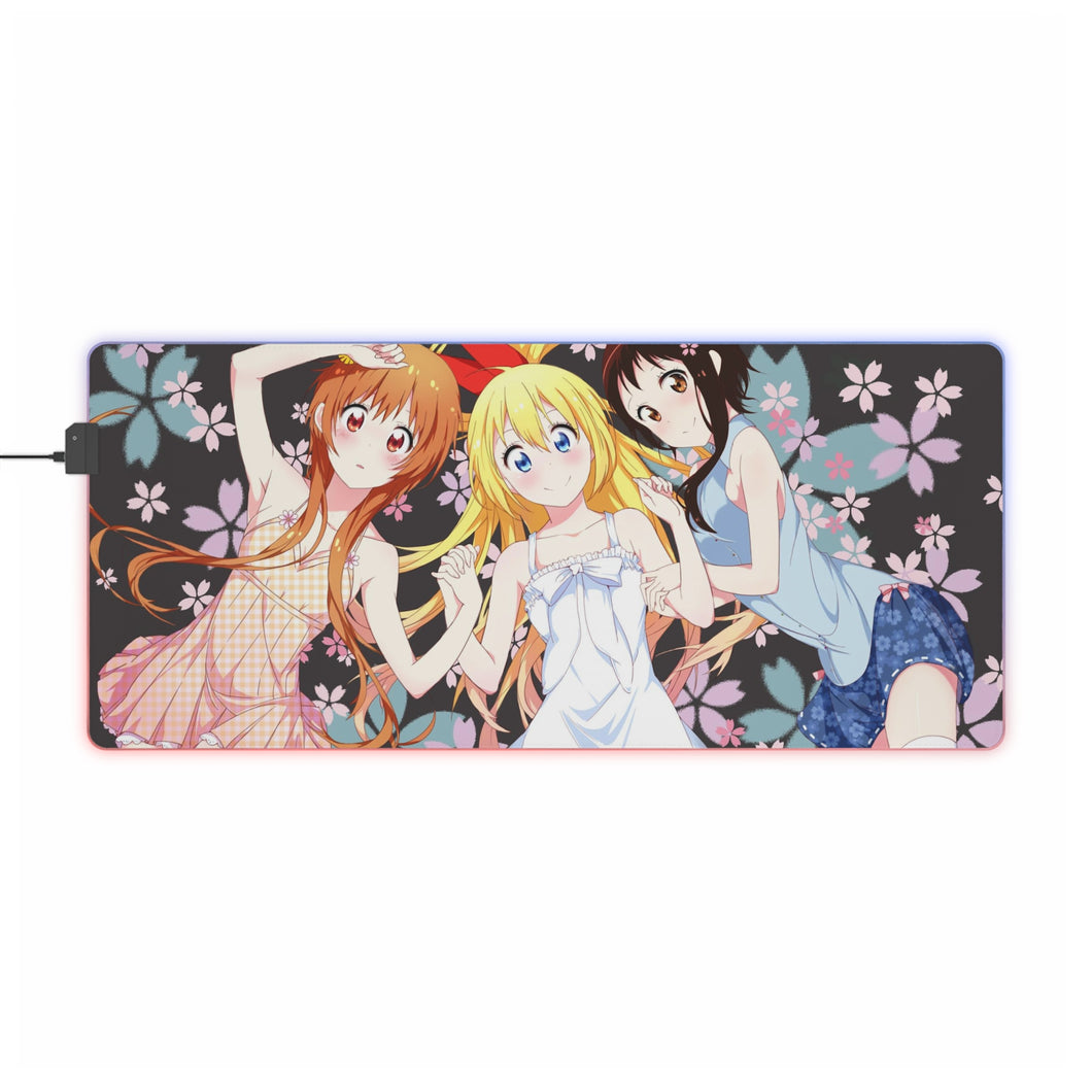 Nisekoi Chitoge Kirisaki, Kosaki Onodera, Marika Tachibana RGB LED Mouse Pad (Desk Mat)